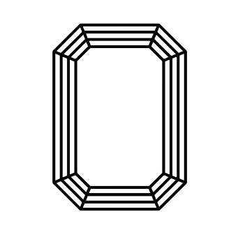 Emerald Shape Wedding Bands