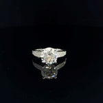 14K White Gold 4.13 cttw Round Brilliant Cut Lab Grown Diamond Engagement Ring