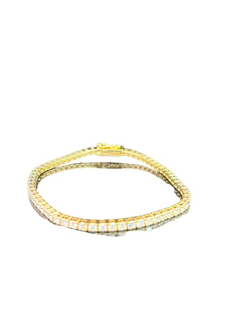14K Yellow Gold Tennis Bracelet Lab Grown Diamond 4.00 cttw E Color VS1 Clarity