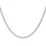 14K White Gold Round Brilliant Cut Lab Grown Diamond Tennis Necklace 30.00cttw