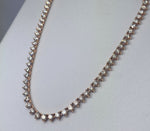 Collar de diamantes cultivados en laboratorio en oro rosa de 14 quilates