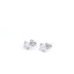 14K White Gold 3.20 ctw Round Brilliant Cut Lab Grown Diamond Stud Earrings