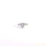 14k White Gold 1.4 cttw Pear Shape Halo Lab Grown Diamond Engagement Ring