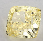 Diamante suelto cuadrado amarillo intenso de 1,09 quilates, cultivado en laboratorio, con corte cojín, certificado por IGI.