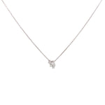 Colgante de lujo con diamantes cultivados en laboratorio de talla brillante redonda en oro blanco de 14 quilates