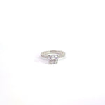 14k White Gold 3.1 cttw Cushion Cut Lab Grown Diamond Engagement Ring