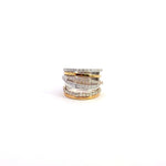 18K Two Tone Fancy Light Yellow 1.55 cttw Diamond Ring