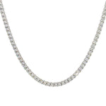 14K White Gold 7.02 cttw Round Brilliant Cut Lab Grown Diamond Tennis Necklace