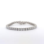 14K White Gold 10.00 cttw Round Brilliant Cut Lab Grown Diamond Tennis Bracelet