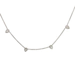 14K White Gold Pear Shape Diamond Necklace 1.25CTTW E VS1