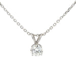 14K White Gold 2.06 cttw Round Brilliant Cut Lab Grown Solitaire Pendant