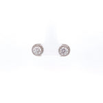 14K White Gold 1.00 ctw Round Brilliant Cut Lab Grown Diamond Stud Earrings