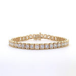 14K Yellow Gold 10.00 cttw Round Brilliant Lab Grown Diamond Tennis Bracelet