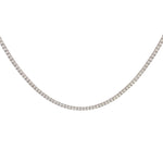 Collar de tenis con diamantes cultivados en laboratorio de talla brillante redonda en oro blanco de 14 quilates