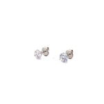 14K White Gold 3.00 ctw Round Brilliant Cut Lab Grown Diamond Stud Earrings