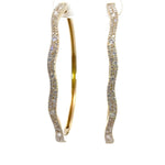 14K Yellow Gold Lab Grown Diamond Hoop Earrings 1.99cttw