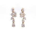 14K Yellow Gold Pear and Marquise Lab Grown Diamond Fancy Earrings