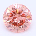 Diamante suelto cultivado en laboratorio de talla redonda rosa intenso de 2,25 quilates con certificación IGI