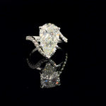 14K White Gold 4.41 cttw Pear Shape Bypass Lab Grown Diamond Engagement Ring