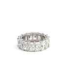 14K White Gold 8.75 cttw Radiant Cut Lab Grown Diamond Eternity Band