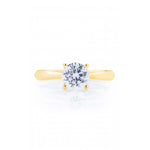 14K Yellow Gold Solitaire 0.75 – 1.25 ct Round Cut Engagement Ring Semi Mounting