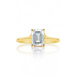 14K Yellow Gold Solitaire 2.25 – 2.75 ct Radiant Cut Engagement Ring Semi Mounting