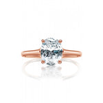 14K Rose Gold Solitaire 1.25 – 1.75 ct Oval Cut Engagement Ring Semi Mounting