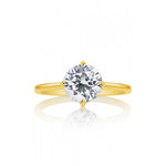 14K Yellow Gold Solitaire 1.75 – 2.25 ct Round Cut Engagement Ring Semi Mounting