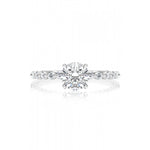 14K White Gold 0.75 – 1.25 ct Round Diamond Engagement Ring Semi Mounting