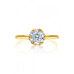 14K Yellow Gold Solitaire 0.75 – 1.25 ct Round Cut Engagement Ring Semi Mounting