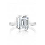 14K White Gold Solitaire 2.75 – 3.25 ct Emerald Cut Engagement Ring Semi Mounting