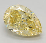 3.04 CT Pear Shape Lab Grown Loose Diamond – Fancy Vivid Yellow, VS1 Clarity, IGI Certified (646478464)