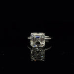 14K White Gold 7.06ct Asher Cut Lab Grown Diamond Engagement Ring E VS1 IGI
