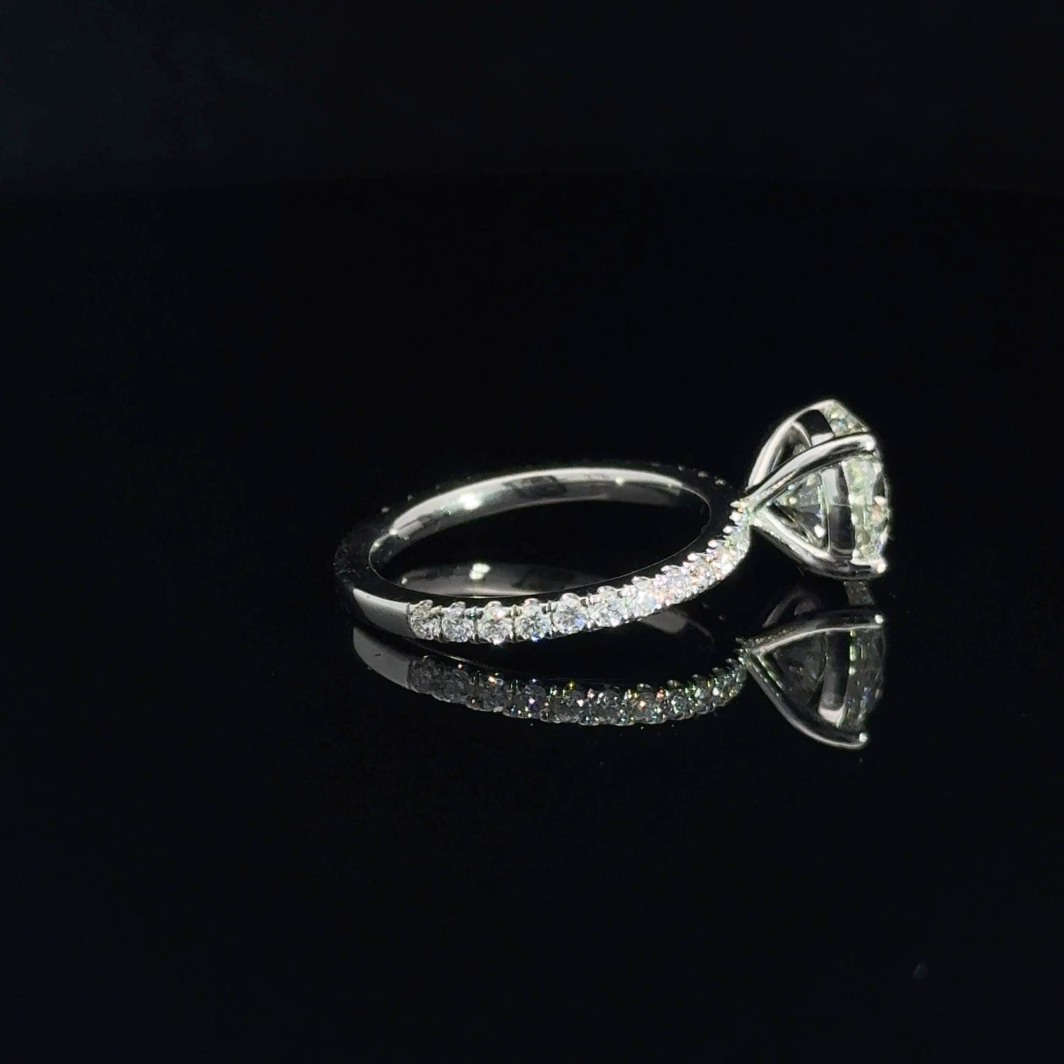 Platinum 2.73 cttw Round Brilliant Cut Lab Grown Diamond Engagement Ring