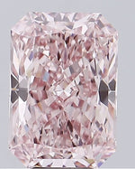Diamante suelto cultivado en laboratorio de 0,70 quilates, color rosa intenso, talla radiante, certificado por IGI.