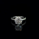 18K White Gold 4.16 cttw Round Brilliant Cut Lab Grown Diamond Engagement Ring