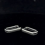 14K White Gold Diamond Hoop Earrings 0.25Cttw