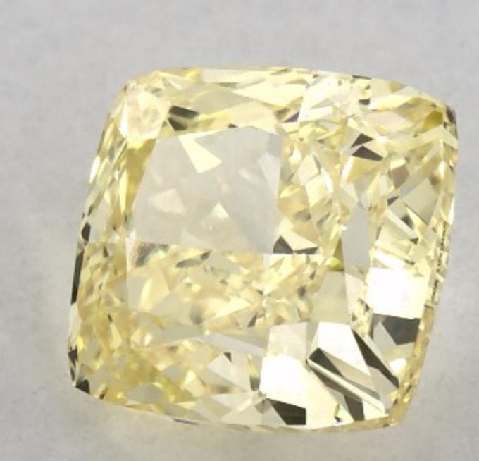 3.13 CT Cushion Cut Lab Grown Loose Diamond – Fancy Vivid Yellow, SI1 Clarity, IGI Certified (639408268)