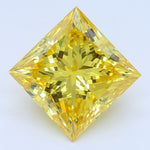 2.43 CT Fancy Vivid Yellow Princess Cut Lab Grown Diamond – VVS2 Clarity