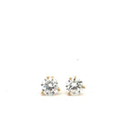 14K Yellow Gold Lab Grown Diamond Stud Earrings 2.02CTTW E VS1