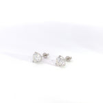 14K White Gold 1.50 ctw Round Brilliant Cut Lab Grown Diamond Stud Earrings