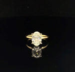 14K Yellow Gold 3.03 cttw Oval Shape Lab Grown Diamond Engagement Ring