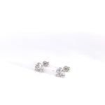 14K White Gold 2.17 ctw Round Brilliant Cut Lab Grown Diamond Stud Earrings