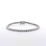 14K White Gold 4.84 cttw Round Brilliant Cut Lab Grown Diamond Tennis Bracelet