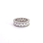 14K White Gold 2.46 cttw Baguette And Round Brilliant Cut Lab Grown Diamond Eternity Band