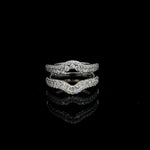 14K White Gold Round Brilliant Cut Enhancer Ring 0.94cttw F VS1