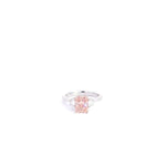 14K White Gold 3 Stone 2.51 cttw Fancy Pink Lab Grown Diamond Engagement Ring