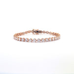14K Rose Gold 7.73 cttw Round Brilliant Cut Lab Grown Diamond Tennis Bracelet