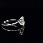 14K White Gold 3.10ct Oval Cut Lab Grown Diamond Engagement Ring F VS1 IGI Certified