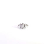 14K White Gold 1.37 cttw Triple Halo Marquise 1.37 cttw Lab Grown Diamond Fancy Ring